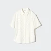 Kortærmet bluse i rayon for damer | Prikk