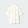 Kortærmet bluse i rayon for damer | Prikk