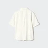 Kortærmet bluse i rayon for damer | Prikk