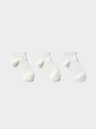 Korte sokker for kvinner | 3 par | Blomster