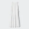 Lagdelt kjol i linblanding for damer | Stripe