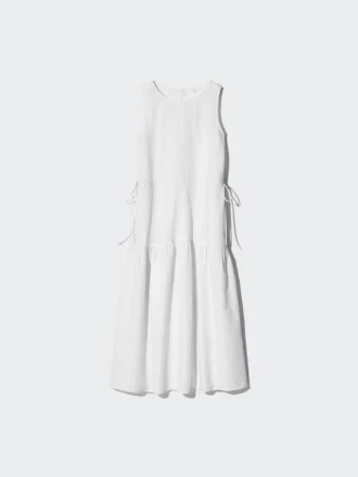 Lagdelt kjol i linblanding for damer | Stripe