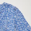 Langermede bluser med V-hals og trykk for damer