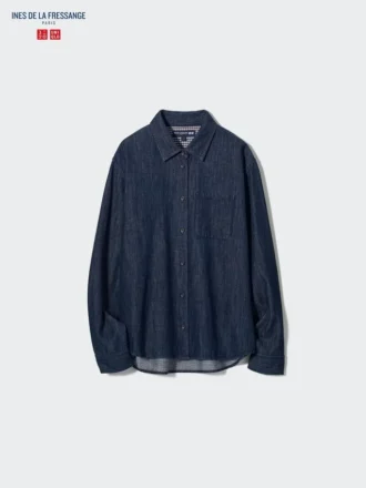 Langermede denimskjorter for kvinner