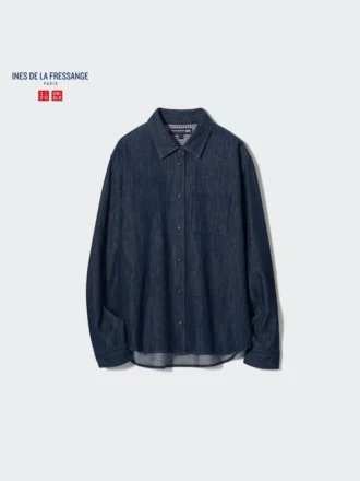 Langermede denimskjorter for kvinner