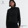 Langermede trøyer i 3D Knit-strikket Souffle Yarn for kvinner