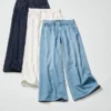 Lave, vide jeans for kvinner med lav livhøyde