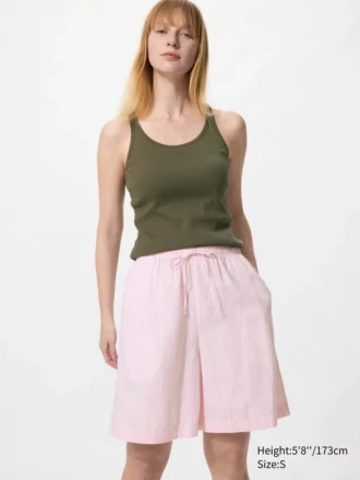 Lette shorts i linblanding for damer | Stripe