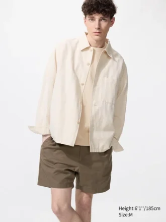 Lette shorts i linblanding for menn | 5″
