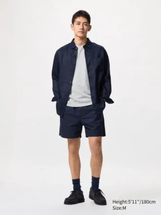Lette shorts i linblanding for menn | 5″