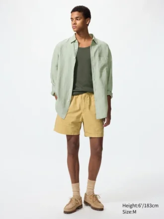 Lette shorts i linblanding for menn | 5″