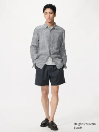 Lette shorts i linblanding for menn | 5″