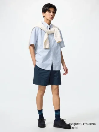Lette shorts i linblanding for menn | 5″