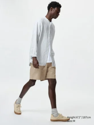 Lette shorts i linblanding for menn | 5″