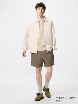 Lette shorts i linblanding for menn | 5″