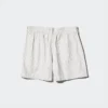 Linen-bomullsshorts for kvinner | Stripet | 2,5″