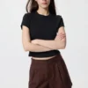 Linen- og bomullsshorts for kvinner