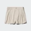 Linen- og bomullsshorts for kvinner Linen- og bomullsshorts for kvinner