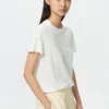 Linen-T-skjorte for kvinner