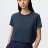 Linen-T-skjorte for kvinner
