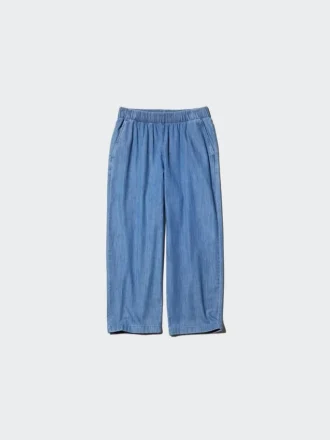 Løse ankelbukser i bomull for damer | Denim