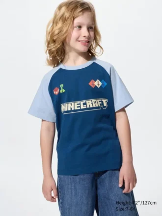 Minecraft-T-skjorte UT med grafisk trykk for barn