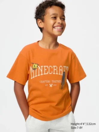 Minecraft-T-skjorte UT med grafisk trykk for barn
