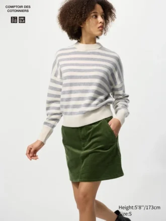 Mini-skjørt i corduroy for damer