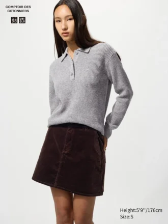 Mini-skjørt i corduroy for damer