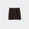 Mini-skjørt i corduroy for damer