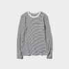 Myk ribbet T-skjorte for kvinner | Stripet