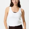 Myk ribbet tank-top for damer