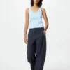 Myk ribbet tank-top for damer