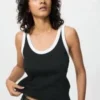 Myk ribbet tank-top for kvinner | Ringer