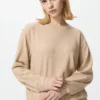 Myk strikket fleece-T-skjorte for kvinner | Langermede trøyer