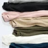 Myk strikket fleece-T-skjorte for kvinner | Langermede trøyer