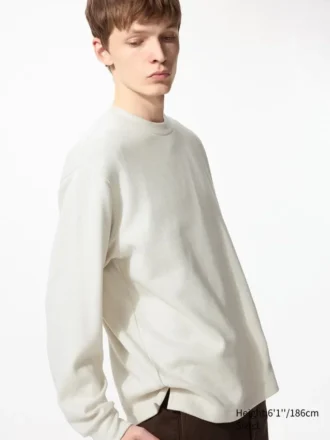 Myk strikket fleece-T-skjorte for menn