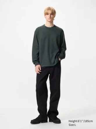 Myk strikket fleece-T-skjorte for menn