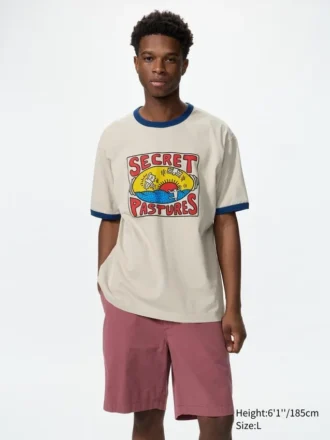 Ny Pop Art UT grafisk T-skjorte for menn | Basquiat