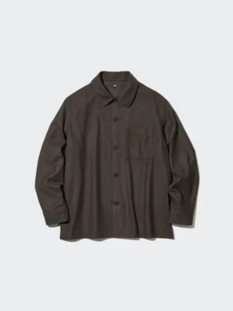 Overshirts i børstet twill for menn