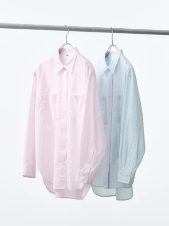 Oversized skjorte i bomull for damer | Stripet