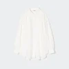 Oversized skjorte i linblanding for kvinner