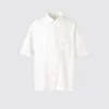 Oversized skjorte i Premium Linen for menn | Kort erme