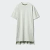 Oversized tofarget T-skjortekjole for kvinner