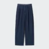 Plisserte vidbukser for kvinner | Denim