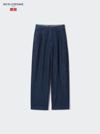 Plisserte vidbukser for kvinner | Denim