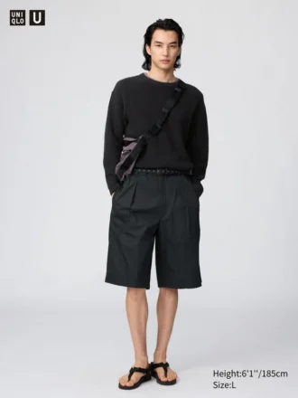 Plisserte, vide shorts for menn | 12,5″