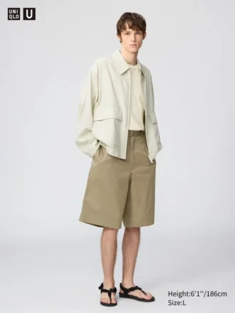 Plisserte, vide shorts for menn | 12,5″