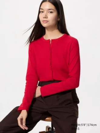Pointelle-cardigan for damer
