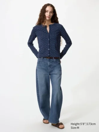 Pointelle-cardigan for damer | Trykt